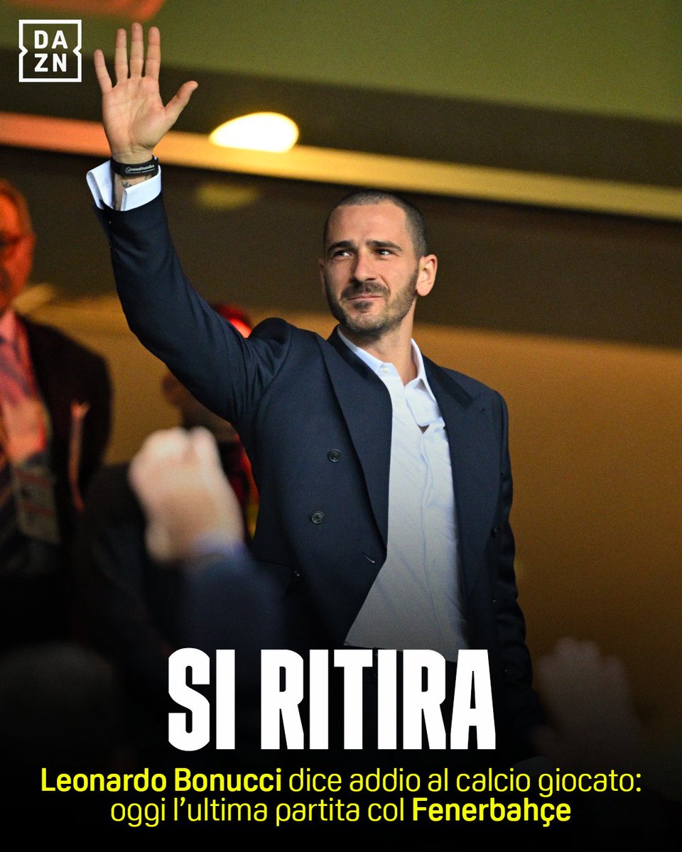 Bonucci dice addio al calcio giocato 🥹👋 Oggi l’ultima partita in carriera 🔚⌛️ #Bonucci #DAZN