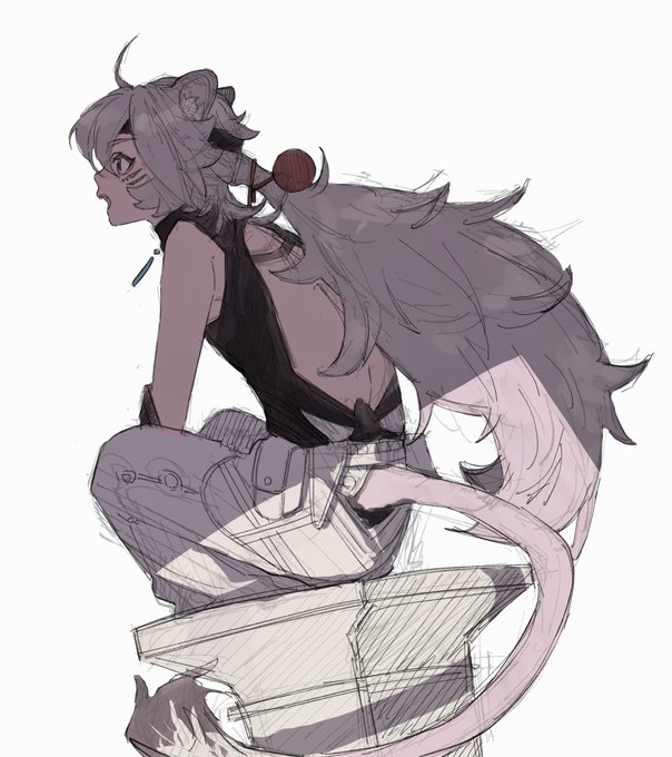 「grey eyes lion girl」 illustration images(Latest)