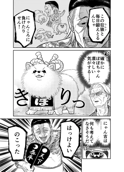 野良猫とポメラニアンと元極道たちが相撲する話。

(2/3)

#漫画が読めるハッシュタグ 