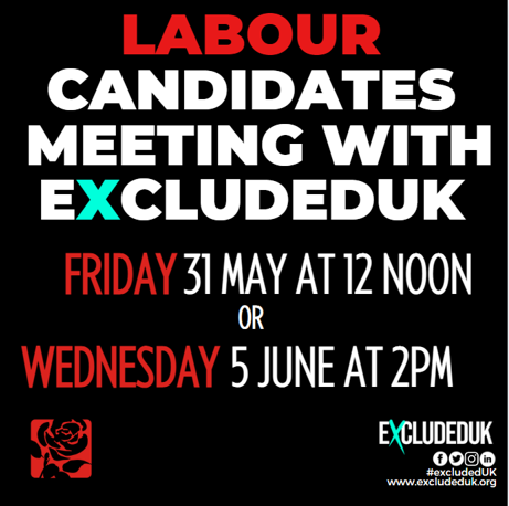Come on @UKLabour candidates... get yourself booked onto one of our online zoom meetings to discuss how to engage #ExcludedUK members leading up to the General Election. There are 3.8 million UK taxpayers excluded from Covid-19 financial support who are extremely disillusioned
