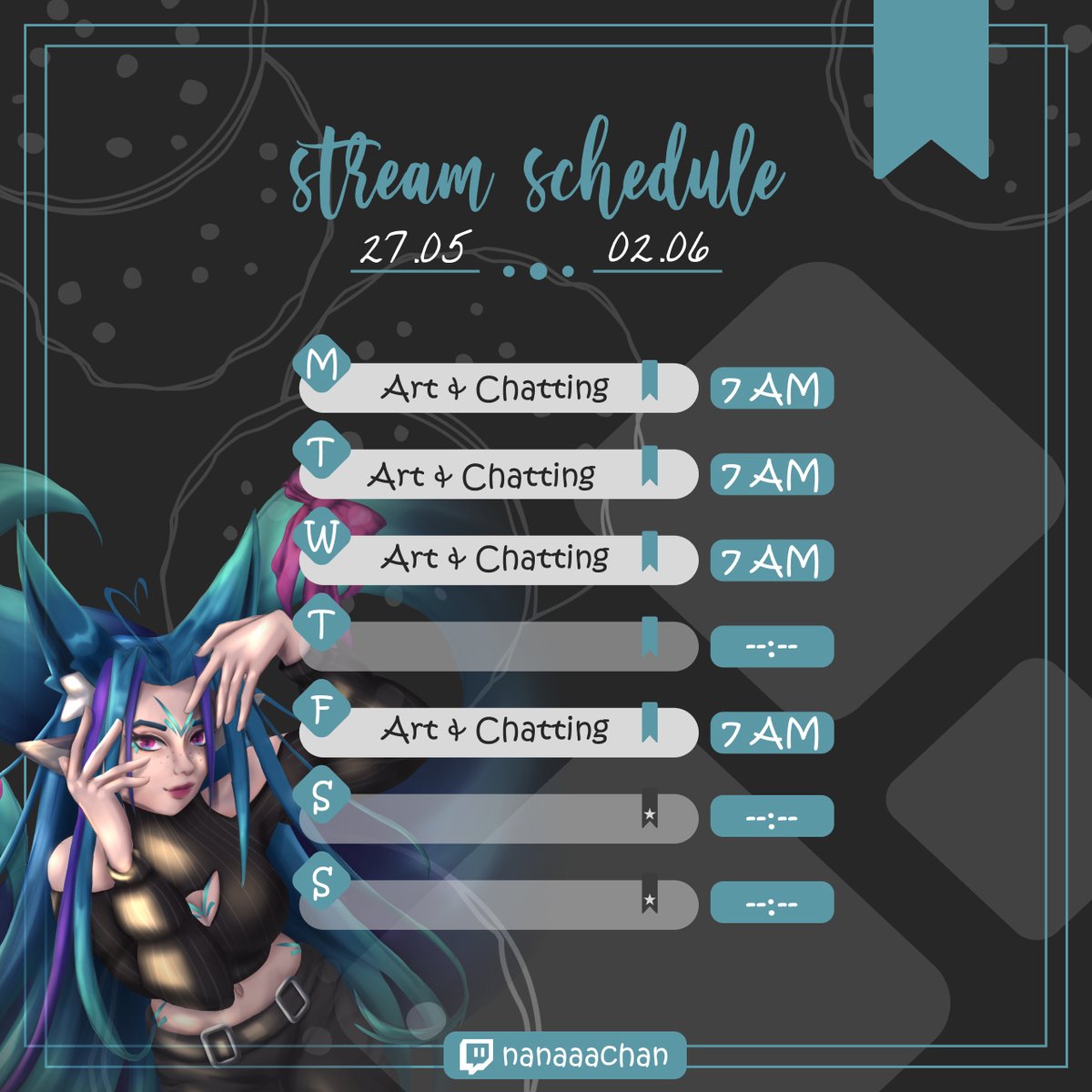 Streams for the next week! Lets try to get finally the partner stats!!!!!! 👀