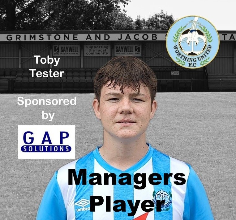 Also jt managers player is Toby. Rock solid at U18s and also becoming a regular in the U23s this season with many outstanding performances.