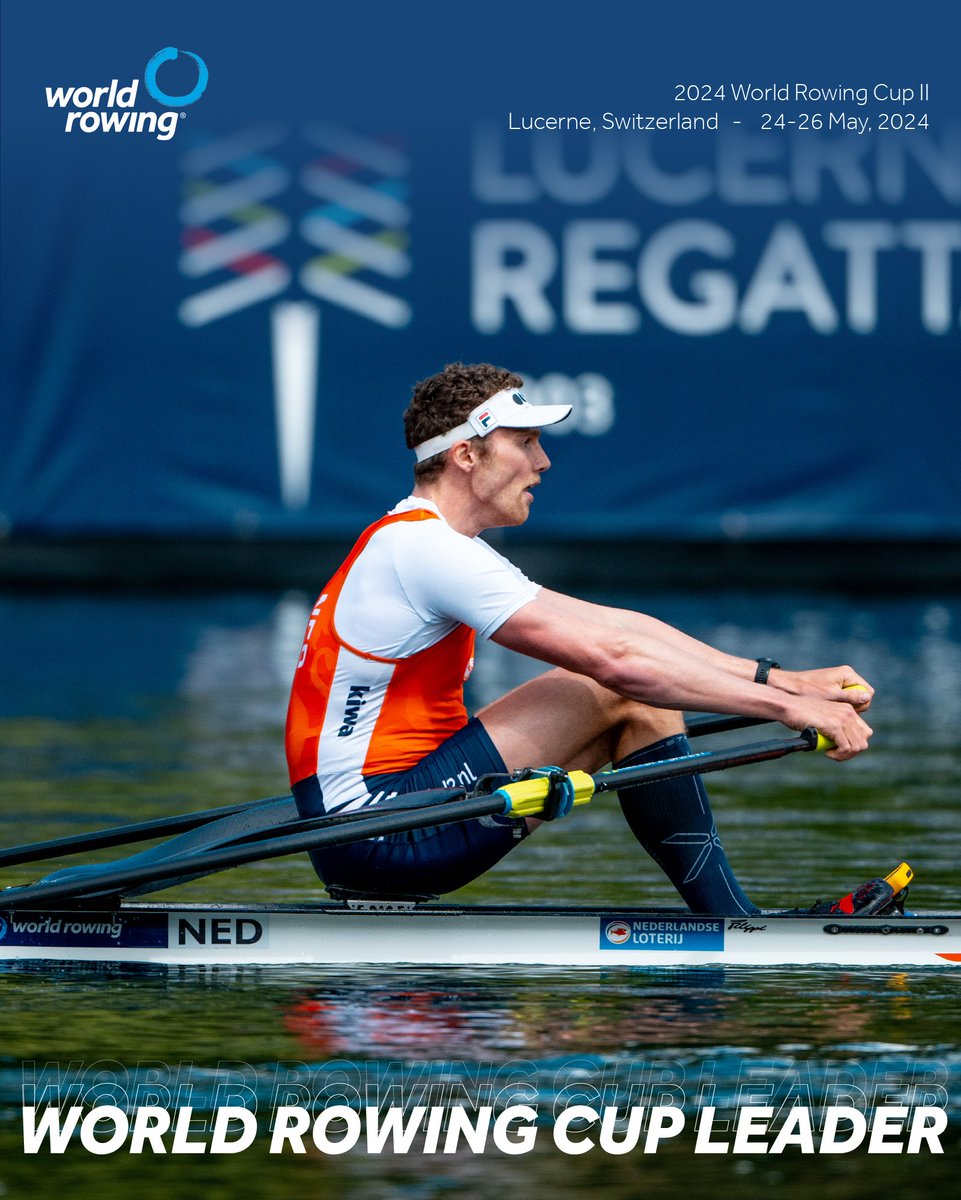 🚩 A-FINAL : Men’s Single Sculls (M1x) 🥇 Simon Van Dorp, Netherlands 🥈 Oliver Zeidler, Germany 🥉 Yauheni Zalaty, Individual Neutral Athlete 🏅World Rowing Cup Leader: Netherlands #WorldRowingCup #WRCLucerne