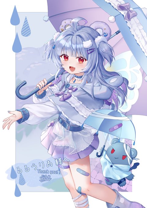 「animal ears blue hair」 illustration images(Latest)｜3pages