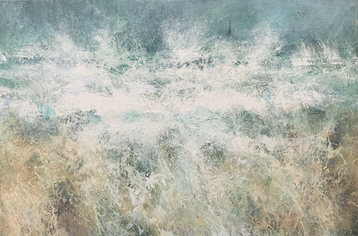 This 61x91cm canvas is currently being framed @farndonframes and will be @thelemondgallery Glasgow for their big summer show + 4 smaller ones! #seaspray #contemporarypaintings #artgalleries #galleryart #glasgowgallery #bearsden #OriginalPaintings #investinart #summerexhibition