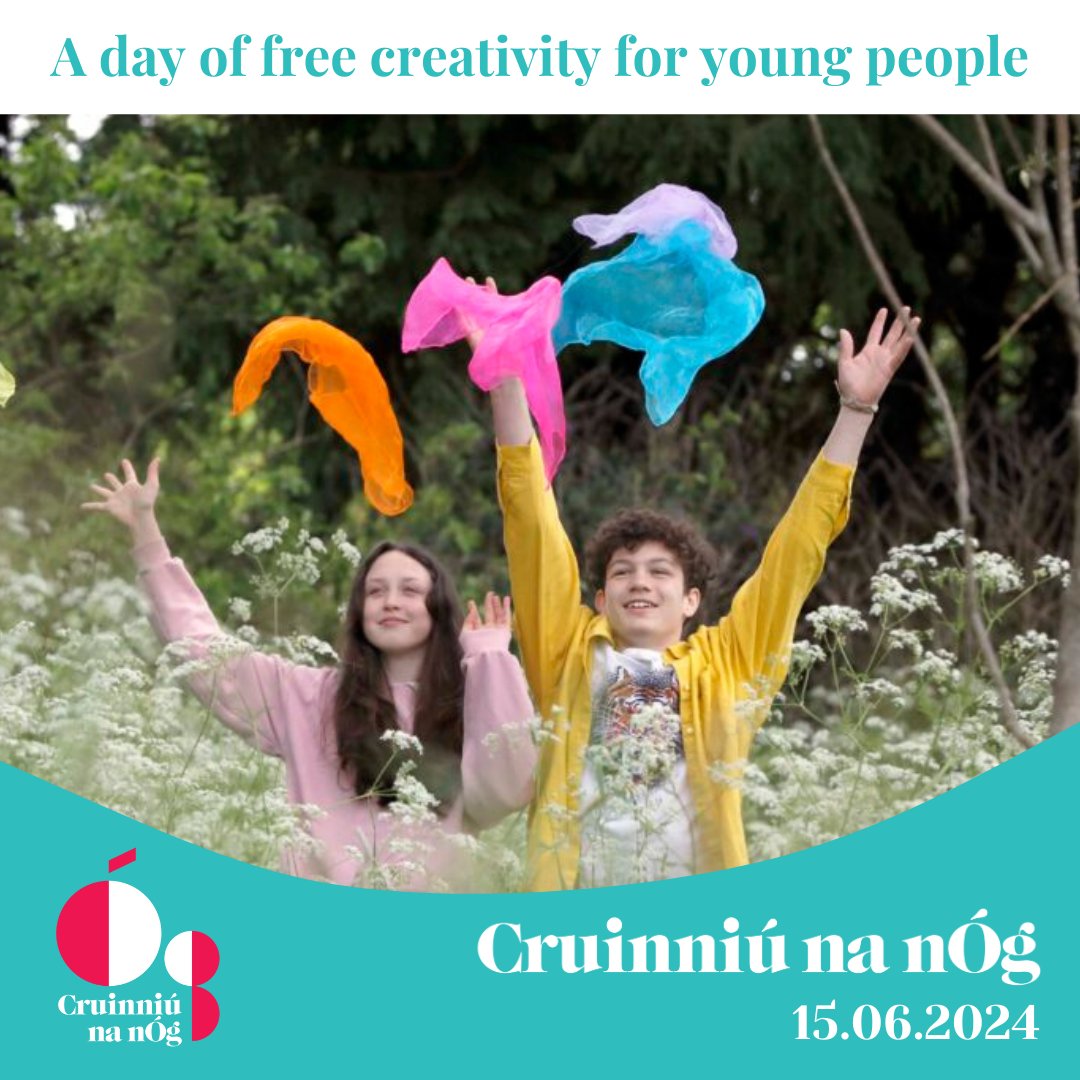 Unleash your creative spirit on Saturday 15th June 2024! 🎨🎭🤸 Cruinniú na Óg 2024 will host a vibrant programme of FREE events across the city, including aerial arts, workshops, exhibitions and more! Visit cruinniu.creativeireland.gov.ie for more info.