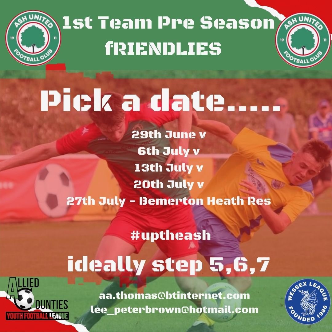 DM me for details - as we will have to split cost for pitch and officials unless you can host - also double headers to include ressies if possible