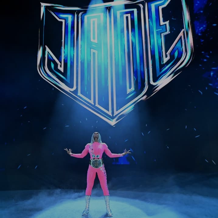 jade's KSA entrance #wwe #wwewomenschampion #wwenxt #womenswrestler #femalewrestler #wwewomenstagteamchampions #jadecargill #tbschampion #rawwomenschampion #wwekingandqueenofthering #andstill #saudiarabia