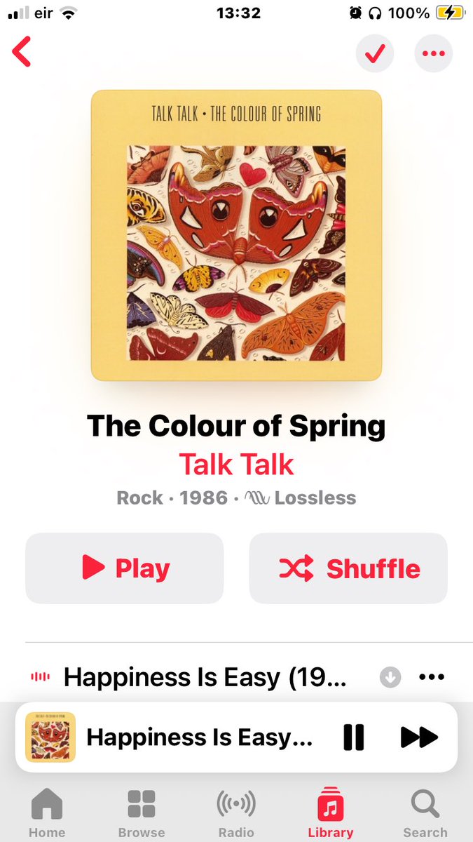 Happiness IS easy. Just listen to The Colour of Spring. A working Sunday just got a shitload better. Sorted 😀