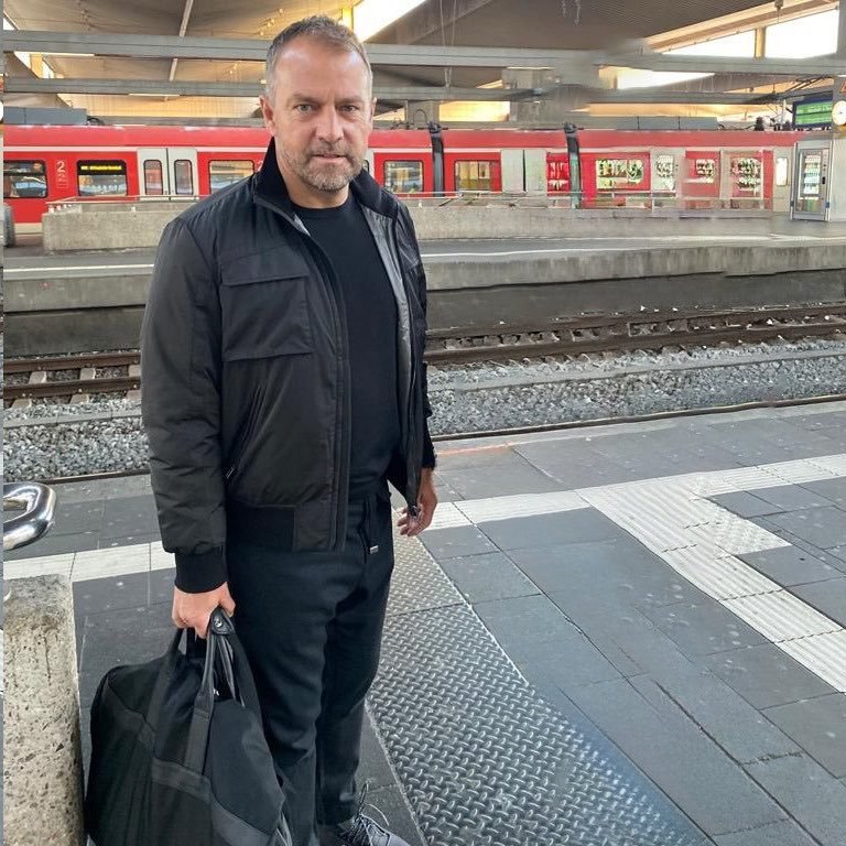 Hansi Flick is on the way to Barcelona by train because Barcelona is too broke to pay for a flight.