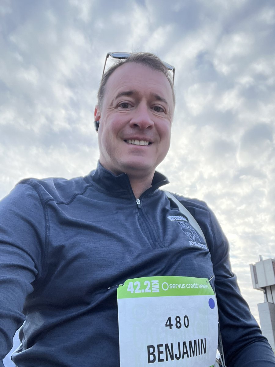 BenAlme1da's tweet photo. Marathon day! Target 4:19 #CalgaryMarathon https://t.co/5qgFIWpX6u