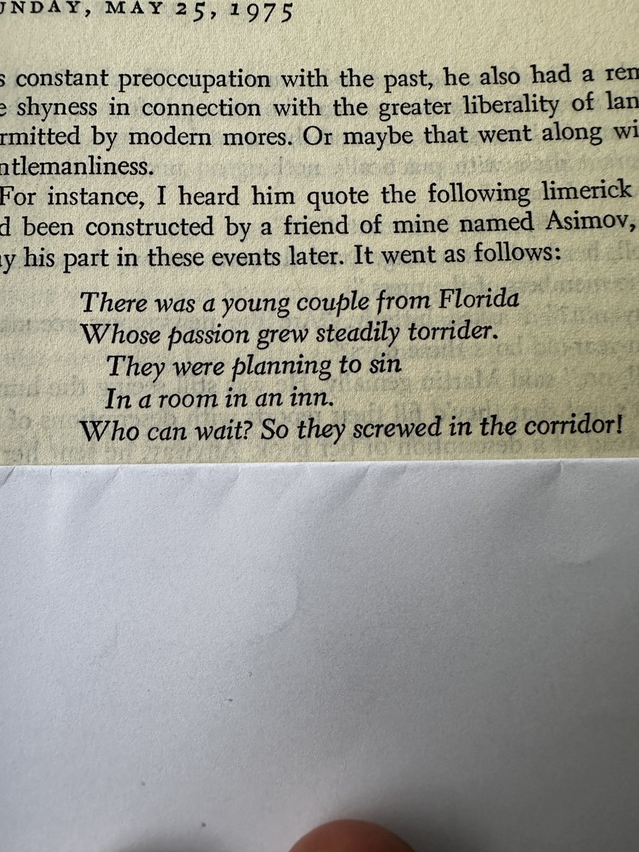 Well there is a limerick I didn’t expect to find in a murder mystery novel.  #fiction #limerick #murdermystery #mysterynovel #novel