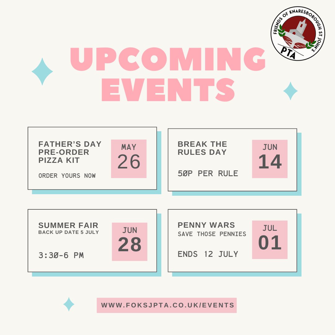 Dates for your diary 📷
foksjpta.co.uk/events