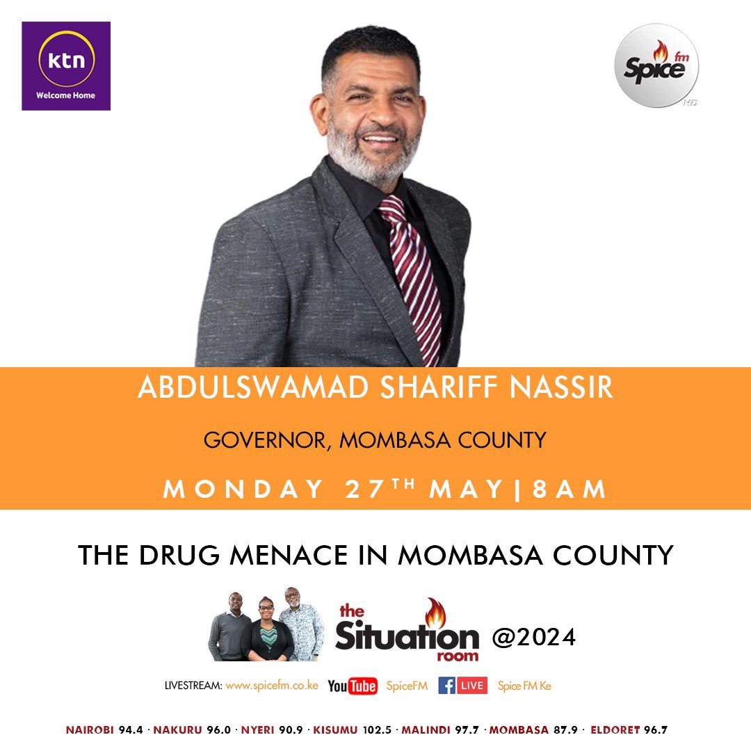 Let’s connect on the Situation Room tomorrow morning from 8:00am as we discuss the drug menace in Mombasa and what I’m doing about it.