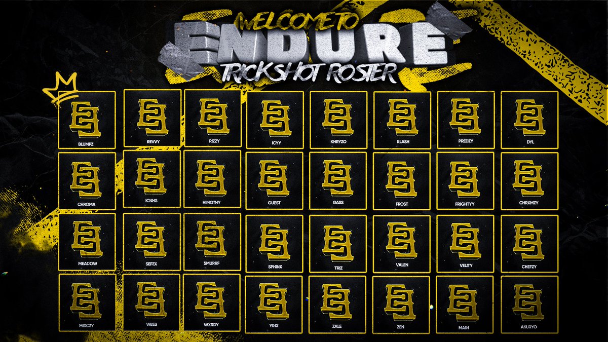 Welcome or trickshot roster!

#EndureUs