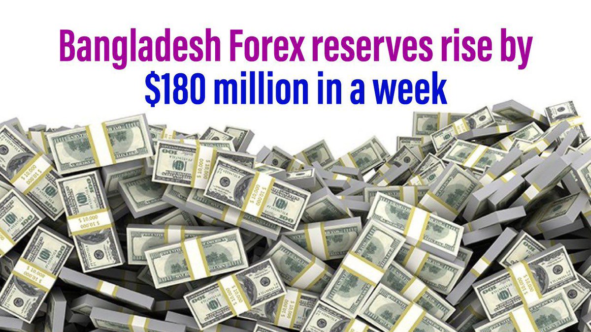 #Bangladesh's #forexreserve have risen to $18.61 bn on May 21, an increase of $180 million from a week ago, central bank figures showed. It was $18.43 billion on May 15, according to a central bank calculation based on @IMFNews's manual. 👉 thedailystar.net/business/econo…