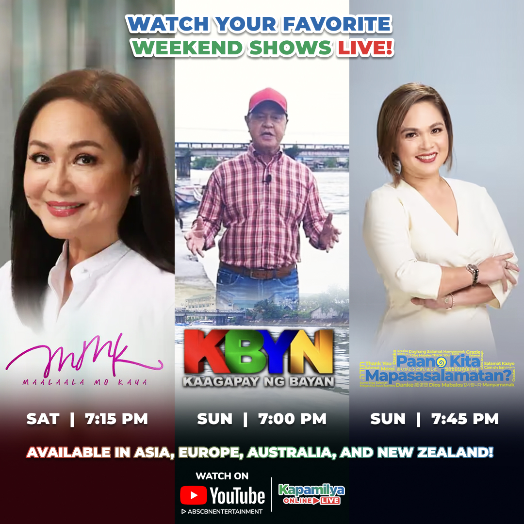 ‘Di kumpleto ang weekend ‘pag walang #MMK, #KBYN, at #PaanoKitaMapapasalamatan!

#KapamilyaOnlineLive!