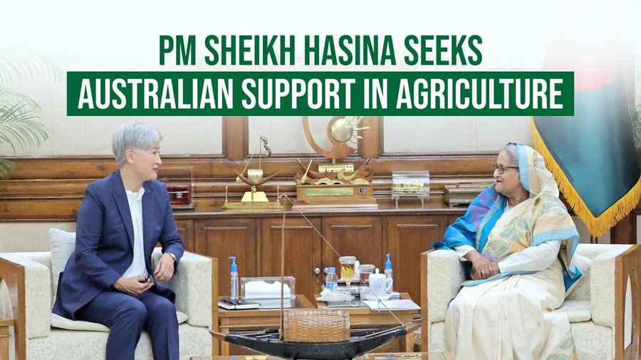 Applauding #Australia's prowess in advanced #agriculture, Prime Minister #SheikhHasina has sought assistance in accelerating #Bangladesh agricultural production using advanced agricultural technology. 👉daily-sun.com/post/749312 @SenatorWong @AusHCBangladesh