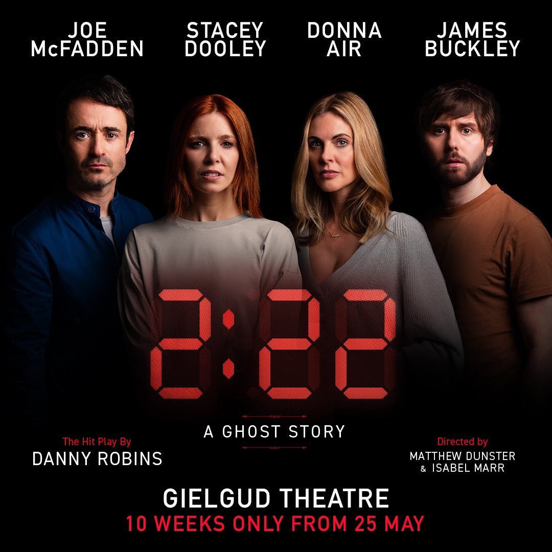 London’s favourite thriller. 👻 @danny_robins' hit play @222aghoststory returns to the #GielgudTheatre from today until August 4th. Prepare for a thrilling ride where secrets unfold and ghosts linger. Tickets. 👉 tinyurl.com/yuk4hwu5 ⭐️ #JamesBuckley