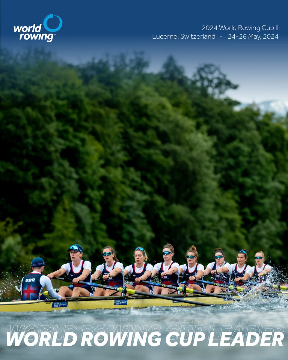 🚩 A-FINAL : Women’s Eight (W8+) 🥇 Canada 🥈 Great Britain 🥉 United Stated of America 🏅World Rowing Cup Leader: Great Britain #WorldRowingCup #WRCLucerne