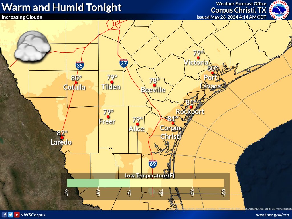 NWSCorpus's tweet photo. The Texas heat continues. An Excessive Heat Warning/Heat Advisory is in effect thru tonight across the region except the barrier island. Lows remain above normal. Dangerous swimming conditions along Gulf-facing beaches today with a Moderate Risk of rip currents.
#txwx #stxwx https://t.co/plwC4XCqem