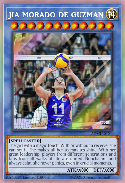 appliedmaths's tweet photo. Your Alas Pilipinas POGs:

vs AUS - Angel Canino
vs IND - Jia Morado de Guzman
vs IRI - Sisi Rondina
vs TPE - Eya Laure

LFG sa semis and beyond! This is history in the making!

#AVCChallengeCup2024 #AVCChallengeCup #AlasPilipinas https://t.co/WZOnYblpQq