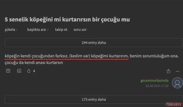 lobihaber's tweet photo. Ekşi Sözlük'te "5 senelik köpeğini mi kurtarırsın yoksa bir çocuğu mu" sorusuna verilen yanıtlar;