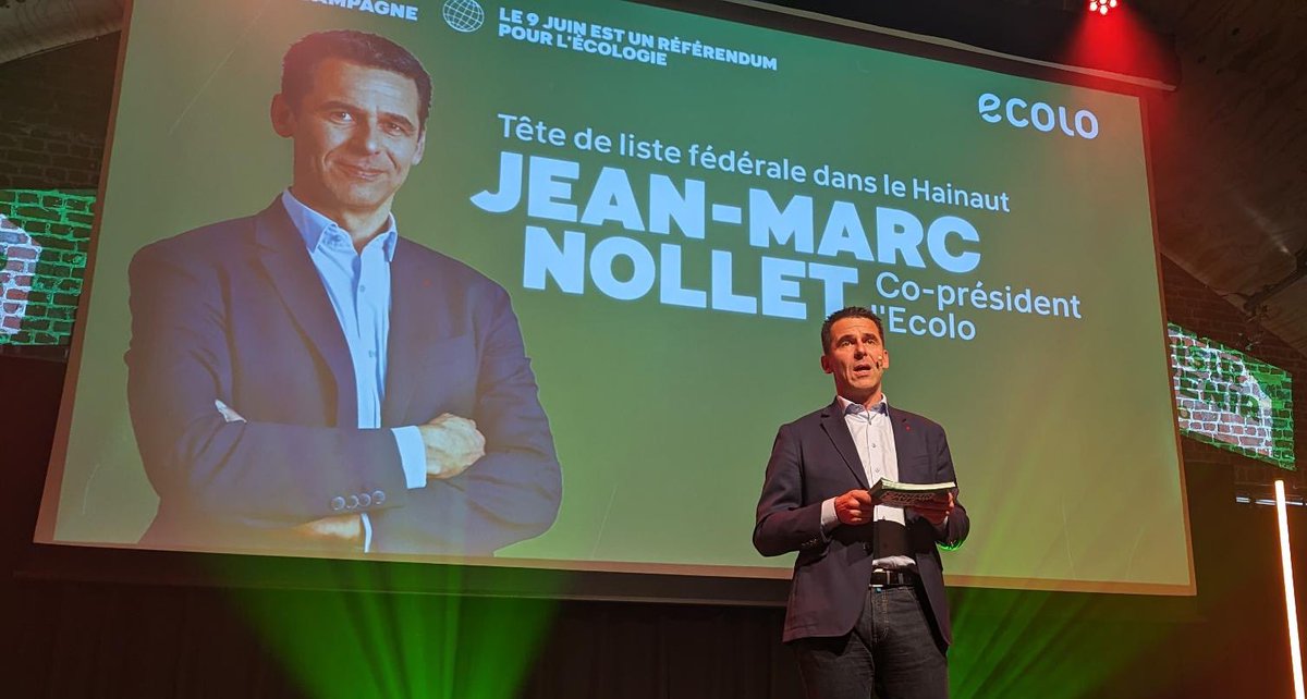 "Le 9 juin, c’est un référendum sur l’avenir. Les électeurs auront le choix entre les partis et les candidats qui se tournent vers le passé – et ils sont nombreux – et le seul parti qui se tourne vraiment vers l’Avenir. Un avenir + vert, un avenir + juste." #PlusVertPlusJuste