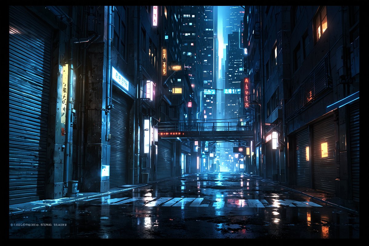 Neon reflections and rainy nights. 🌧️💡🌃

#CyberpunkCity #UrbanGlow #NightVibes #NeonDreams