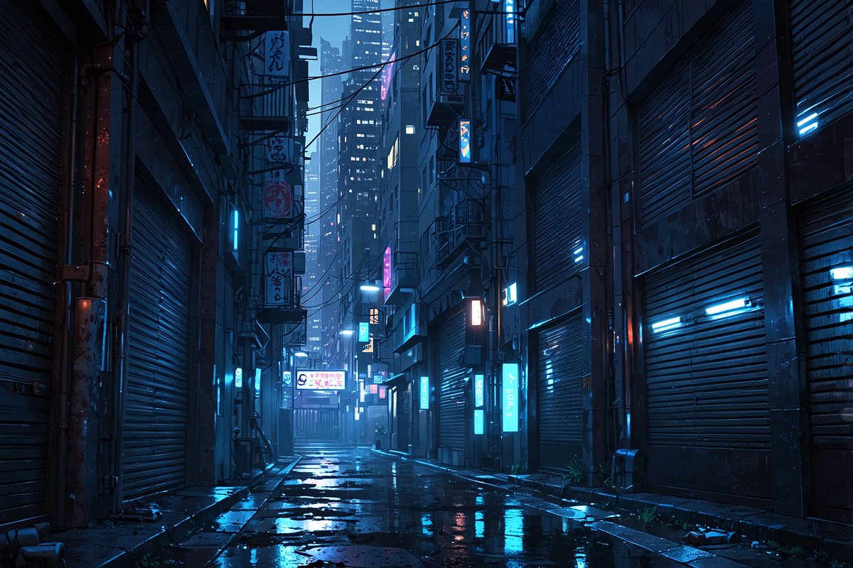 Neon reflections and rainy nights. 🌧️💡🌃

#CyberpunkCity #UrbanGlow #NightVibes #NeonDreams