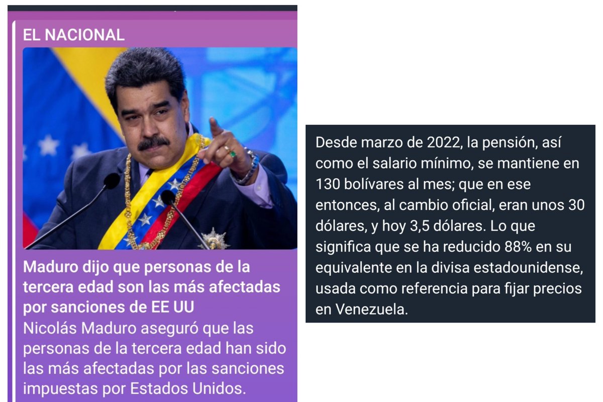 A Nicolás Maduro no le han bastado 12 años para ver destruida la 'tercera edad', pero jura que ahora si los va a ayudar, y 'ordena' que les presten atención a sus demandas, mientras las pensiones IVSS son de 130 Bs, y los hospitales están destruidos sin insumos, ni equipos