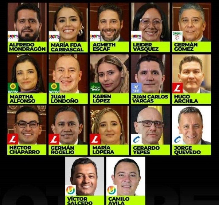 Cada uno recibió $1.000.000 millones para votar a favor de REFORMAS NEFASTAS DAÑINAS PARA LOS COL. MU€RT€ POLÍTICA A TODOS ESTOS DELINCUENTES . EN LAS URNAS NOS VEMOS. ILEGÍTIMOS TODOS'