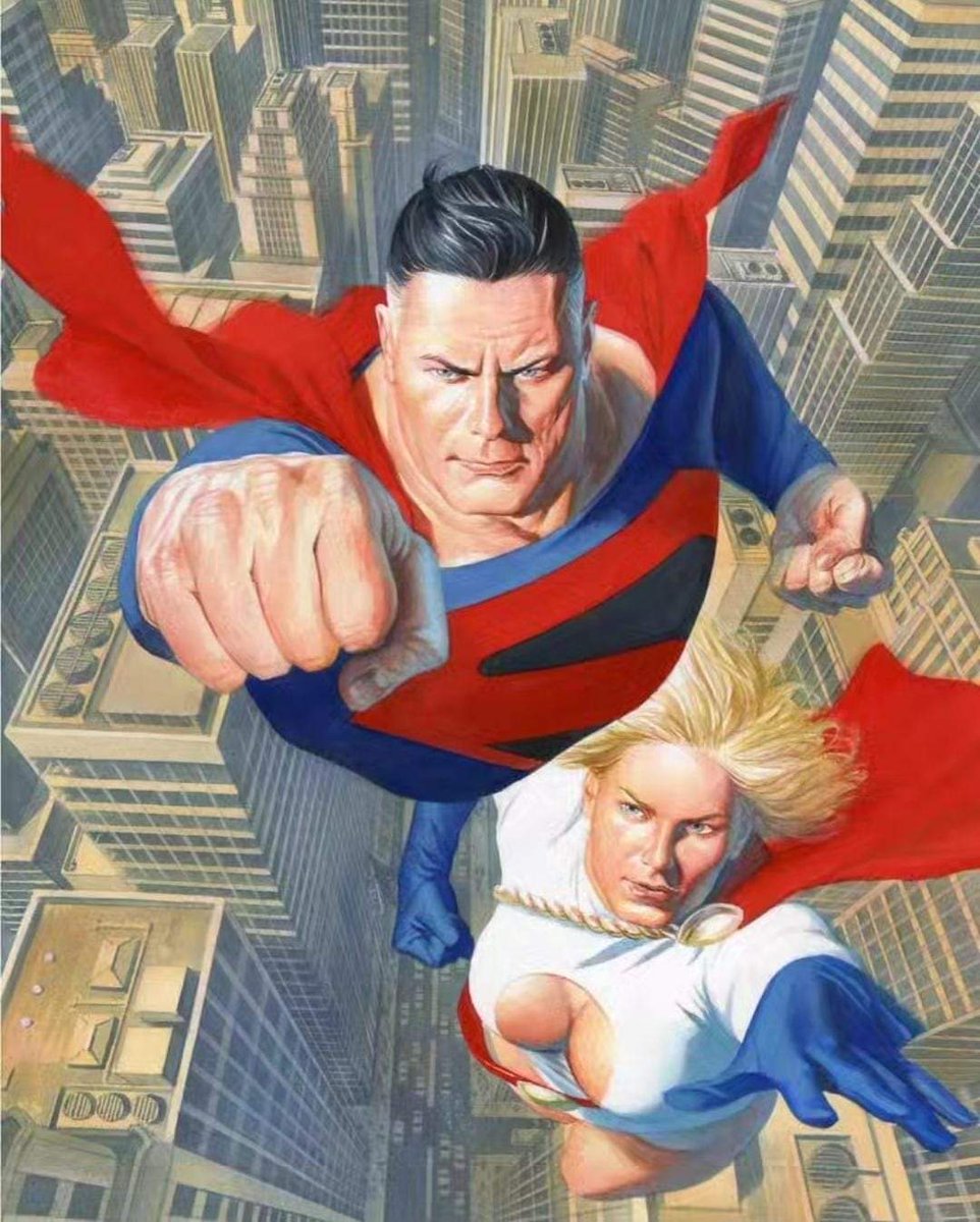 Superman and Powergirl by Alex Ross