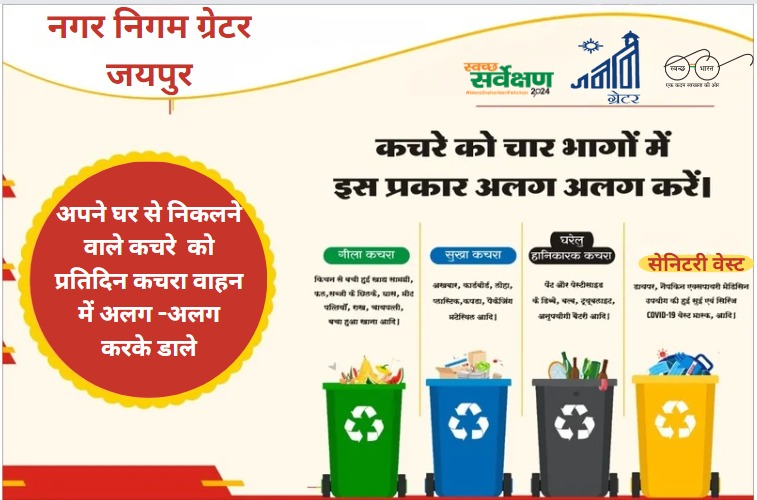 घर पर ही कचरे को अलग करने को अपनी आदत में लाएं।  

घर से निकलने वाले कचरे को चार प्रकार से अलग-अलग कर कचरा संग्रहण वाहन में ही डाले।  

#SwachhataKiSeekh #SwachhBharat #GarbageFreeCities #IndiaVsGarbage #WasteSegregation