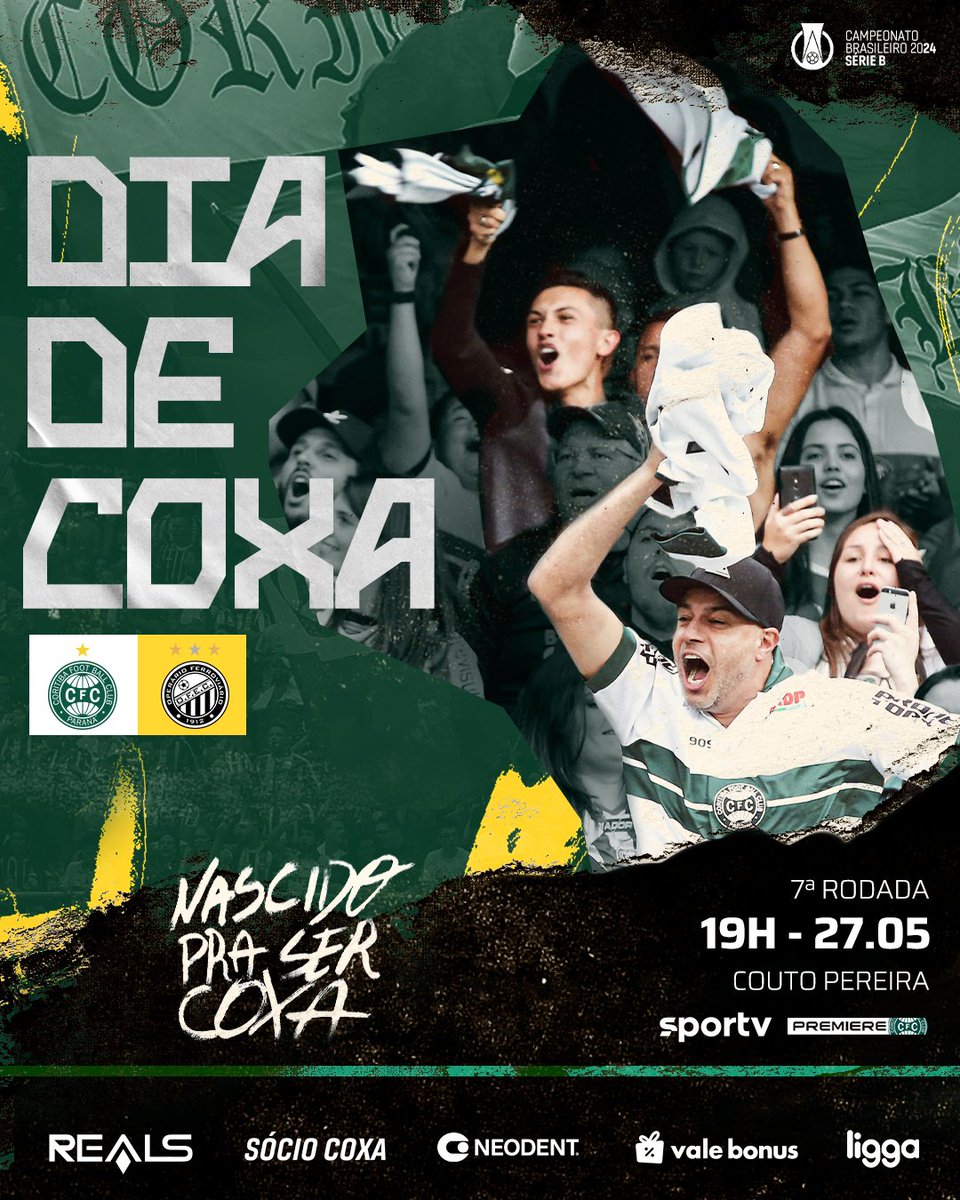 Coritiba's tweet image. #CFCxOPE- 7ª rodada

🏆 Brasileiro Série B
⌚ 19h
🌃 Curitiba - PR
🏟 Couto Pereira
📺 SporTV e Premiere
🇳🇬 #VamosCoxa #NascidoPraSerCoxa