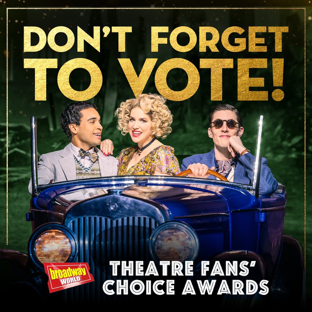 From @bwaygatsby: “Don't forget to vote, Old Sports! One more week to vote in BroadwayWorld's Theatre Fans' Choice Awards! 💚✨” broadwayworld.com/vote.cfm #BwayGatsby #TheGreatGatsby #Musical #Broadway #JayGatsby #JeremyJordan #JeremyMJordan