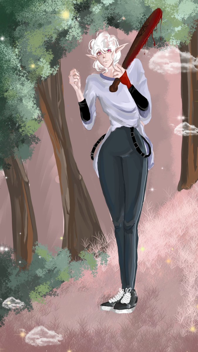 Chickenrealy's tweet photo. First drawing on #Hipaint ! 

"Innocent twig"

#Digitalart #digitaldrawing #Digitalartist https://t.co/QKmv8svd0b