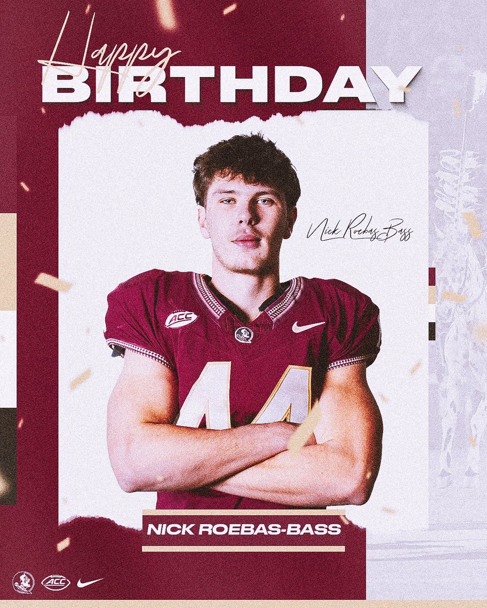 Happy birthday, Nick!

@NRoebas 

#NoleFamily