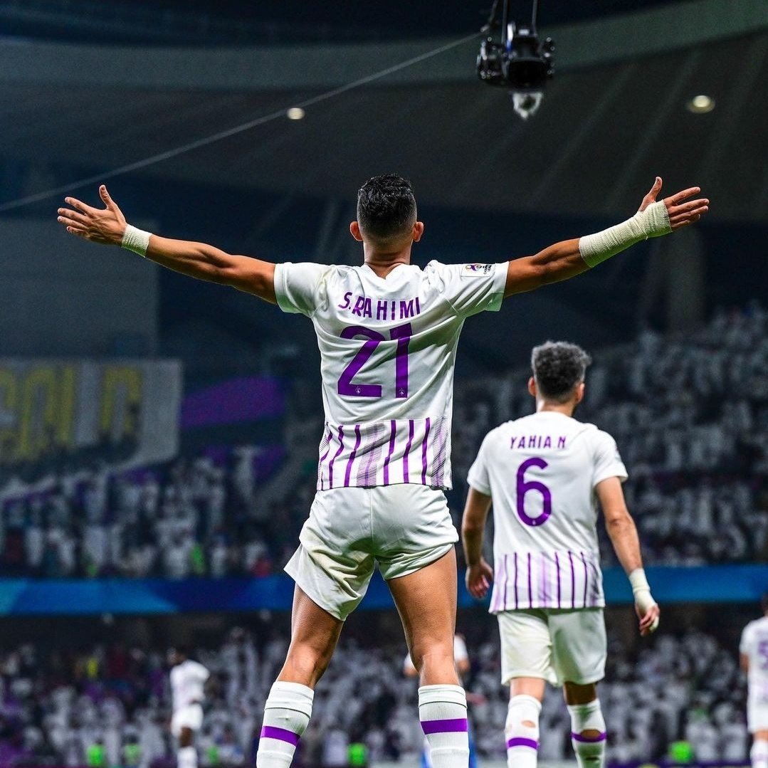 Jugador del día 25/05/2024:

SOUFIANE RAHIMI 🇲🇦

#AlAin se proclamó campeón de la AFC Champions League de la mano del marroquí. Doblete del nueve en la final para llegar a 13⚽️ y coronarse como el mejor jugador del torneo ⚽️⚽️🏆

#WorldFootballMVP
#Yokohama 
#UAE