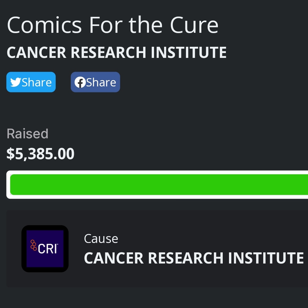 As an amazing team, we raised $5,385 for Cancer Research in just 3 hours! Incredibly proud to have been a part of this, and thanks to @NuComics for making it such a fun session. You gotta admit, the strategy worked! Kind of....