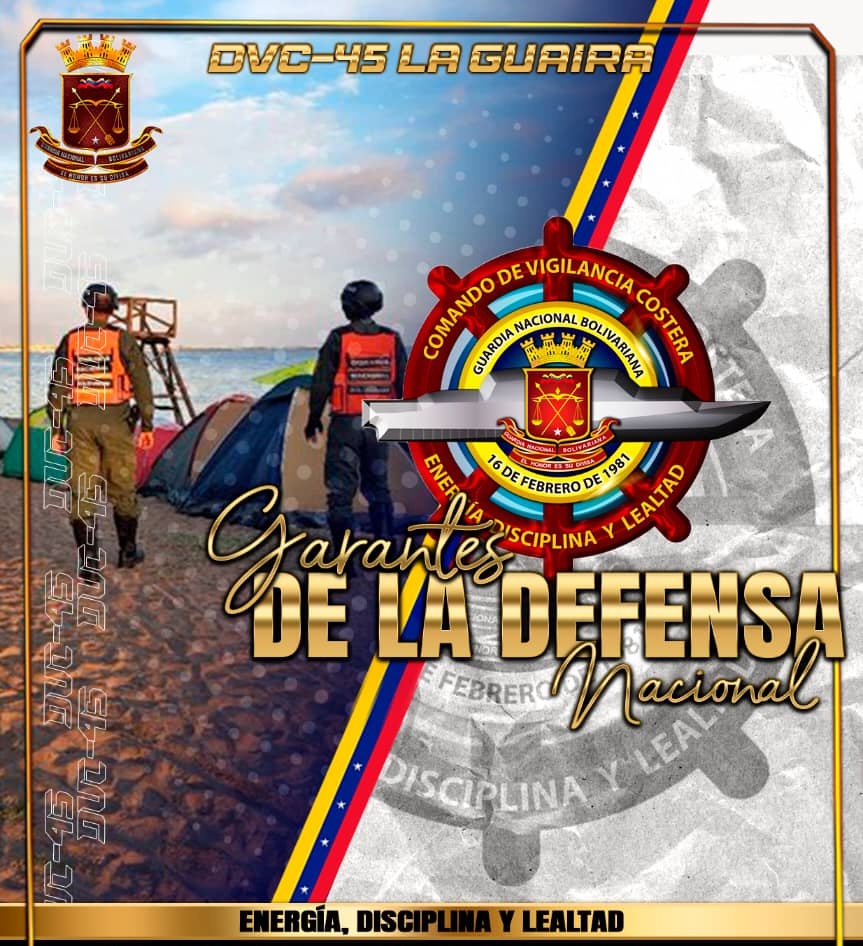 Buenos días Les deseamos la familia del @DVC45_LaGuaira siempre nos mantenemos desplegados en pro de mantener la paz y orden.