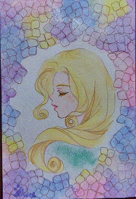 #作品を載せて自分の作品を知ってもらおう#私の作品が貴方に響くといいな①水龍②夜桜③紫陽花④茨木童子 