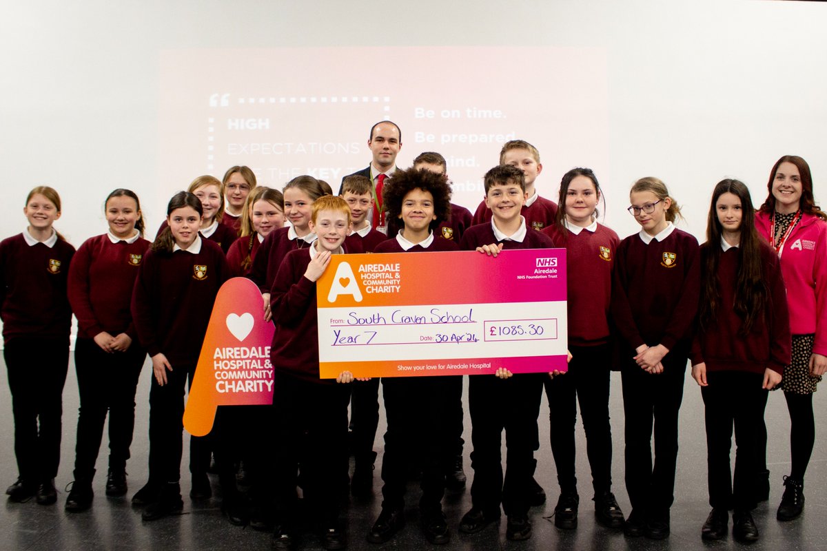 The fantastic Year 7 students from @SouthCravenSch have taken on quirky fundraisers & raised over £1000 for us in the last year 🧡 We're so grateful to them for choosing us as one of their charities of the year, read more here: ow.ly/8F5u50RMSxb #ShowYourLoveForAiredale