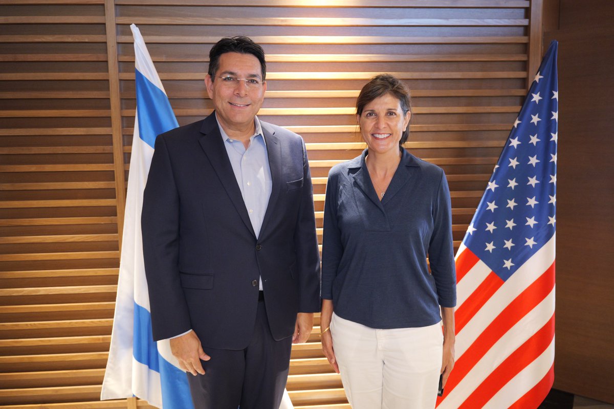 It is with the greatest pleasure that I extend a warm welcome to our esteemed friend, Ambassador Nikki Haley, as she arrives in Israel. @NikkiHaley is a steadfast ally of Israel and a sincere advocate for the Jewish people. It is with immense honor to host her during this