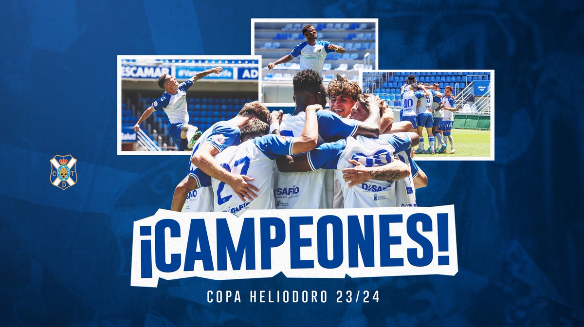 🏆🙌🏼 ¡Un final de temporada de altura! El #CDTenerifeB es campeón de la #CopaHRL ⚪🔵.

#CanteraCDT <a href="/CDTOficial/">CD Tenerife 🏴󠁧󠁢󠁳󠁣󠁴󠁿</a> <a href="/FIFTenerife/">Federación Interinsular de Fútbol de Tenerife</a> #YoSoyElTenerife