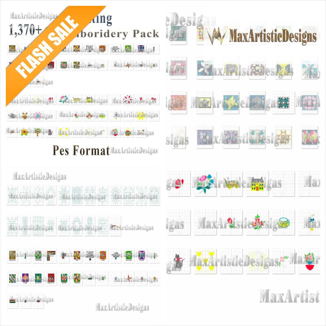 🐣. Offer Xtras! 1370+ Quilting embroidery design patterns multiple models perfect fit - pes format digital download for $7.99 #QuiltingDesigns #EmbroideryPatterns
