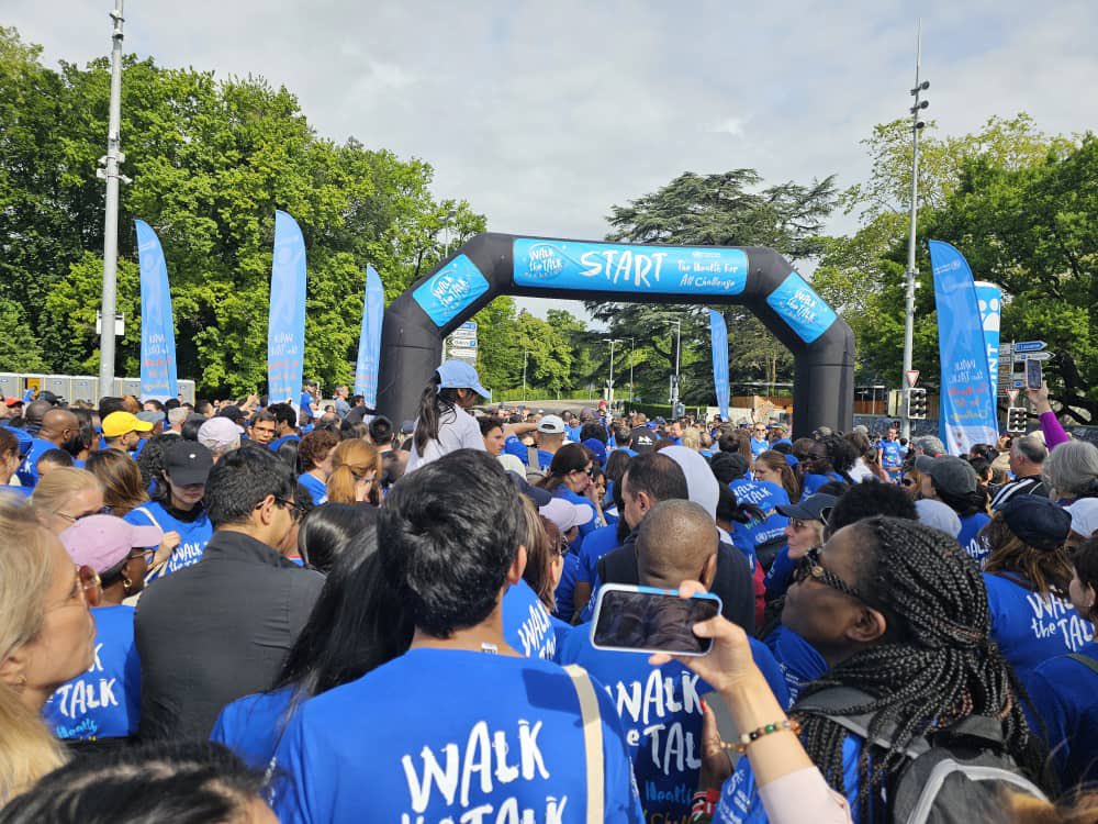 Earlier today, our Director General @YDambisya and Director of Operations  participated in the Geneva World Health Assembly marathon #WalkTheTalk. 🌍🏃‍♂️ #WHAGeneva