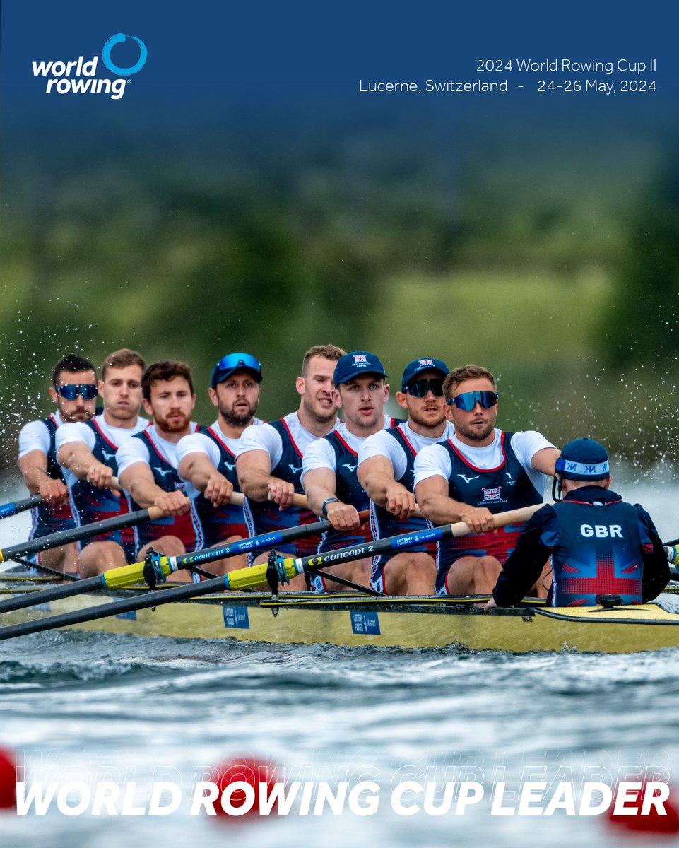 🚩 A-FINAL : Men’s Eight (M8+) 🥇 Great Britain 🥈 United States of America 🥉 Netherlands 🏅World Rowing Cup Leader: Great Britain #WorldRowingCup #WRCLucerne