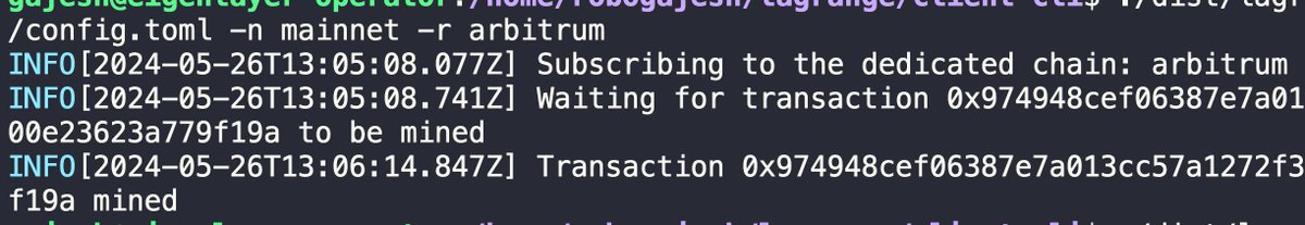 GajOperator's tweet photo. operator update:

our lagrange state committee node has subscribed to arbitrum and actively attesting :) https://t.co/CyzouLHdZ3