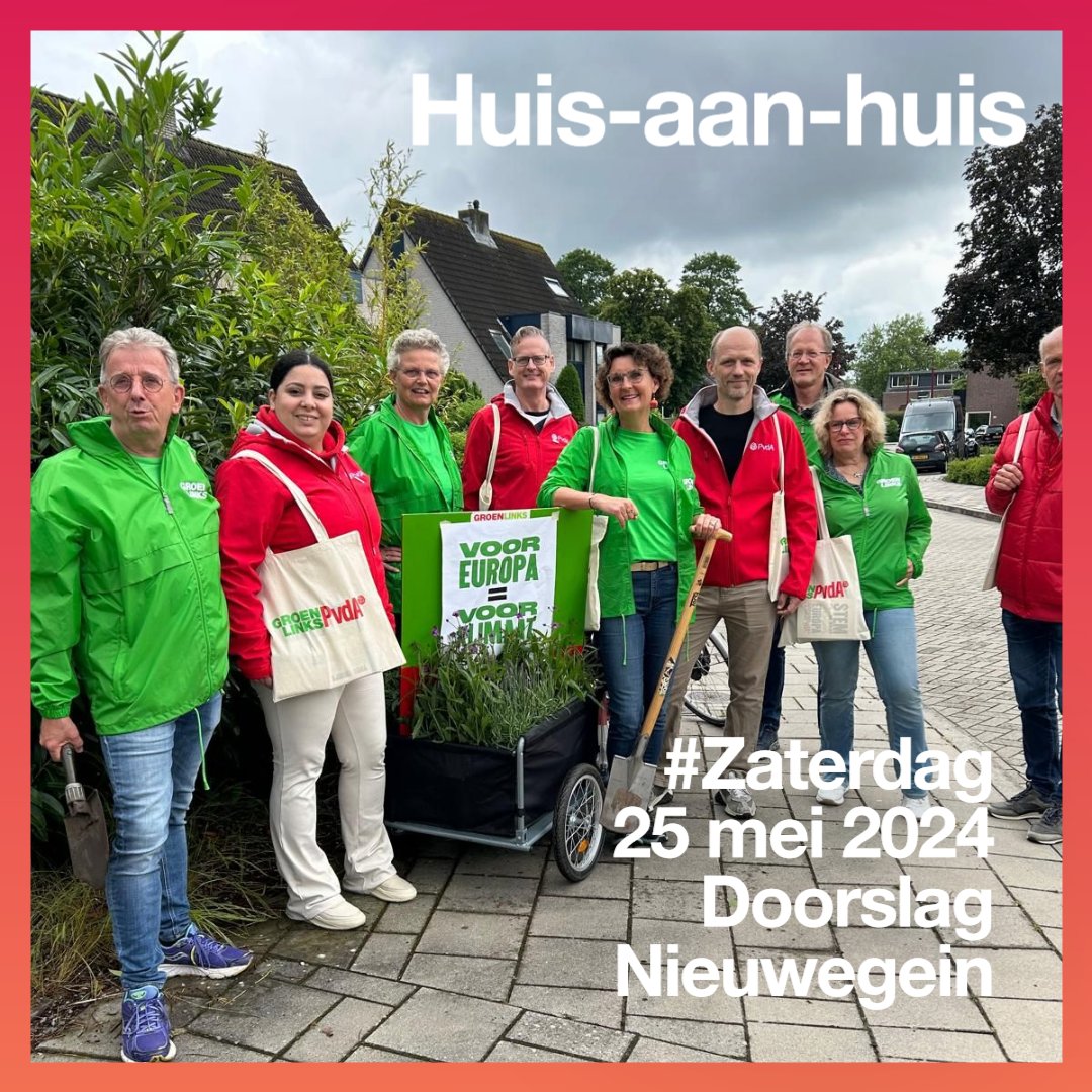 Lang de huizen in #Doorslag in #Nieuwegein. Campagne, maar dan anders: tegeltje eruit? Plantje erin! #GroenLinksPvdA #EP24 #VoorEuropa